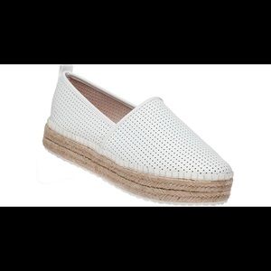 Steve Madden White Choppur Espadrille Platform